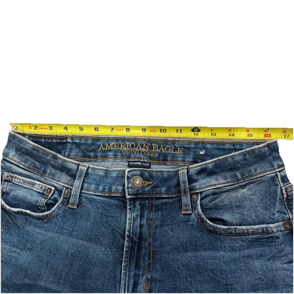 American Eagle Outfitters Mens Skinny Jeans- Extreme Flex Classic wash, size 33 - Picture 5 of 9
